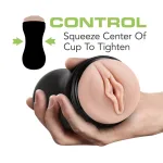 M for Men - Soft and Wet - Pussy With Pleasure Ridges - Self Lubricating Stroker Cup - Vanilla Strokers & Pumps Blush