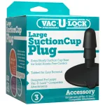 Vac-U-Lock Large Black Suction Cup Plug Intimate Care Doc Johnson
