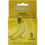Trustex Flavored Lubricated Condoms - 3 Pack - Banana Lubes & Essentials Paradise Marketing