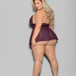 Shorty Babydoll - Queen Size - Plum Panties & Thongs Escante