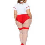 Plus Nurse Feelgood Sexy Costume - 1x/2x - White / Red Costumes Leg Avenue