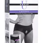 Lace Envy Black Crotchless Panty Harness - L/xl Panties & Thongs XR Brands