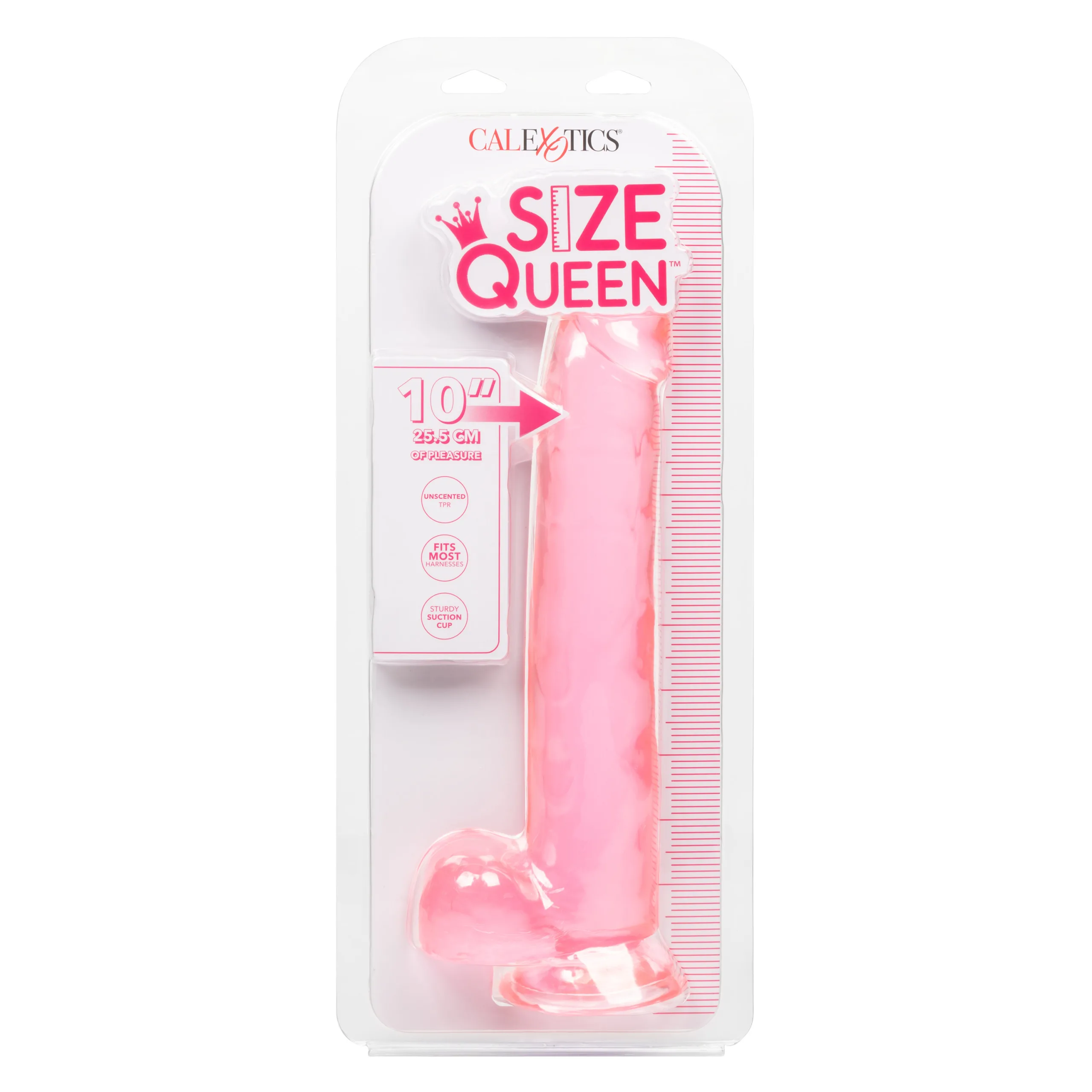 Size Queen 10 inch/25.5 Cm - Pink Dildos CalExotics
