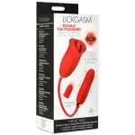 Magic Kiss Kissing Clitoral Stimulator With Thrusting Vibrator - Red Vibrators XR Brands