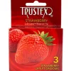 Trustex Flavored Lubricated Condoms - 3 Pack - Strawberry Lubes & Essentials Paradise Marketing