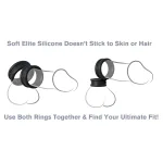 Fantasy C-Ringz Max Width Silicone Rings - Black Couples & C-Rings Pipedream