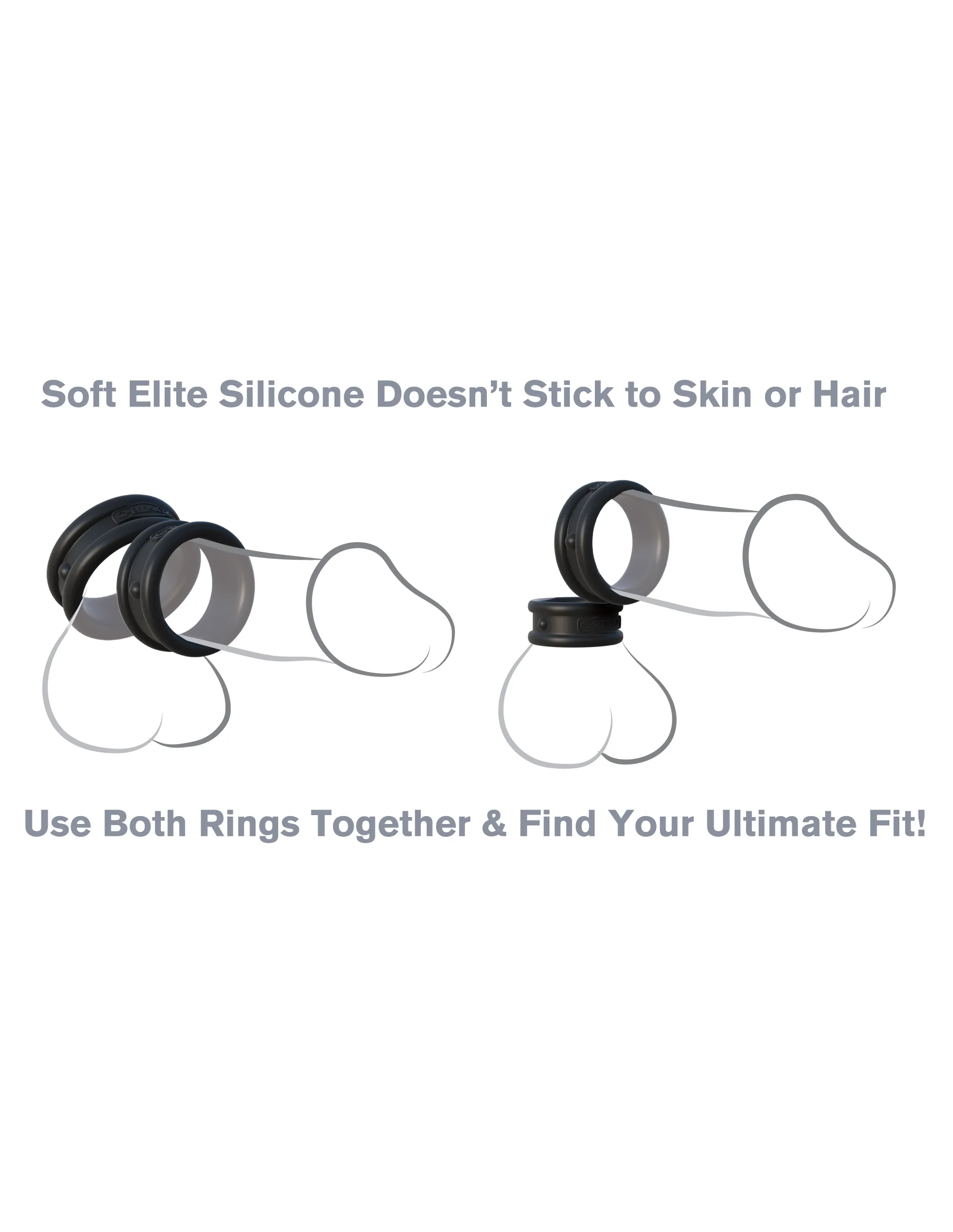 Fantasy C-Ringz Max Width Silicone Rings - Black Couples & C-Rings Pipedream