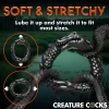 Black Caiman Silicone Cock Ring - Black Enhancers XR Brands