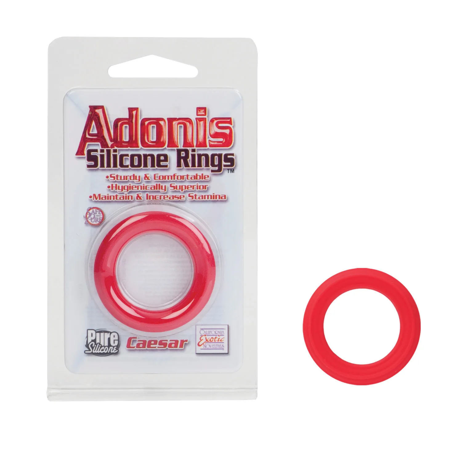 Caesar Silicone Ring - Red Enhancers CalExotics