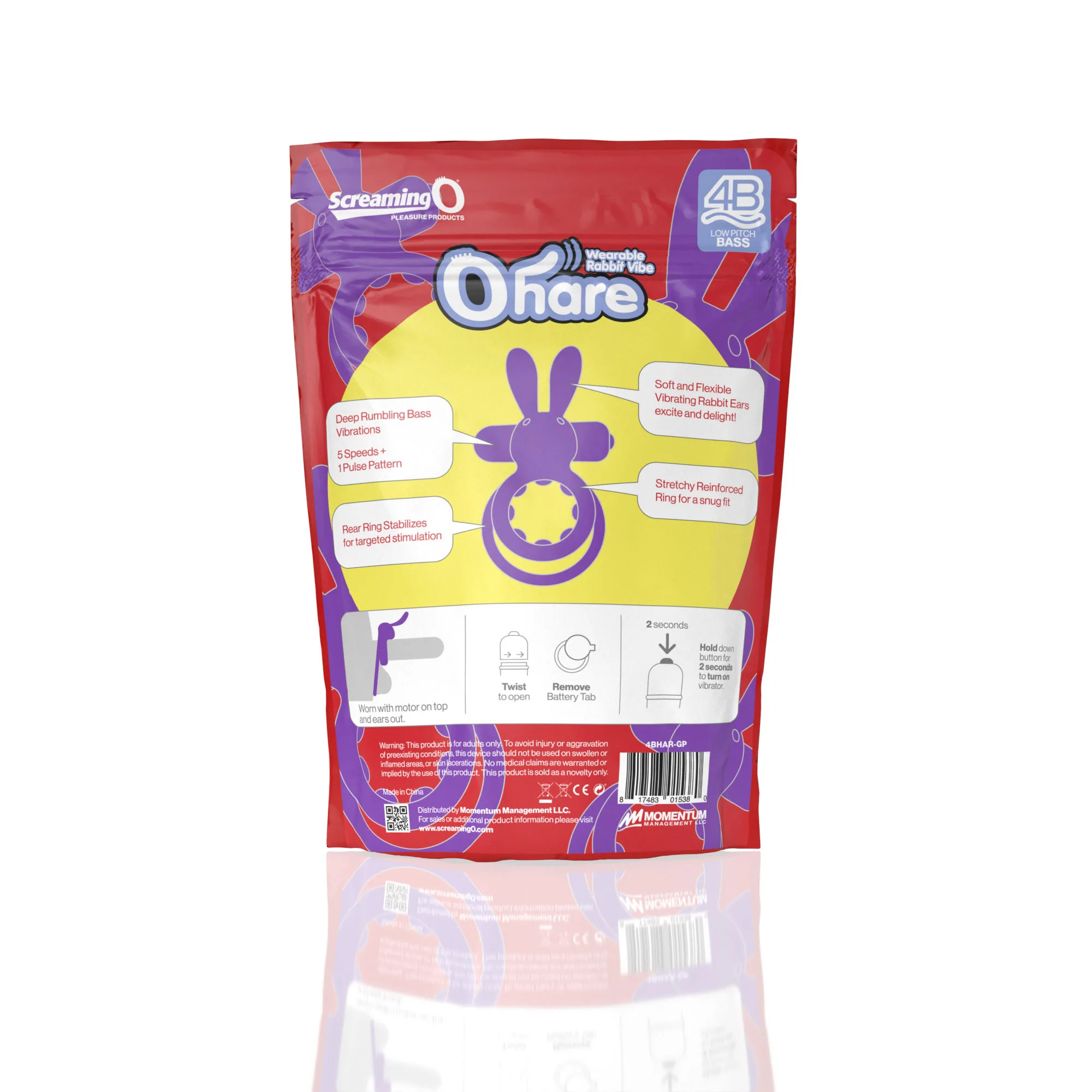 Screaming O 4b - Ohare Wearable Rabbit Vibe - Grape Vibrators Screaming O