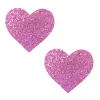 Pegasus Kisses Iridescent Pink Glitter I Heart U Nipztix Pasties Festival & Rave Neva Nude