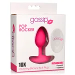Gossip Pop Rocker 10x Vibrating Silicone Plug - Magenta Anal Play Curve Toys
