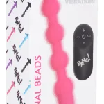 Bang - Vibrating Silicone Anal Beads and Remote Control - Pink Vibrators XR Brands
