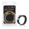 Leather Black 3-Snap Ring Cockrings | Adjustable CalExotics
