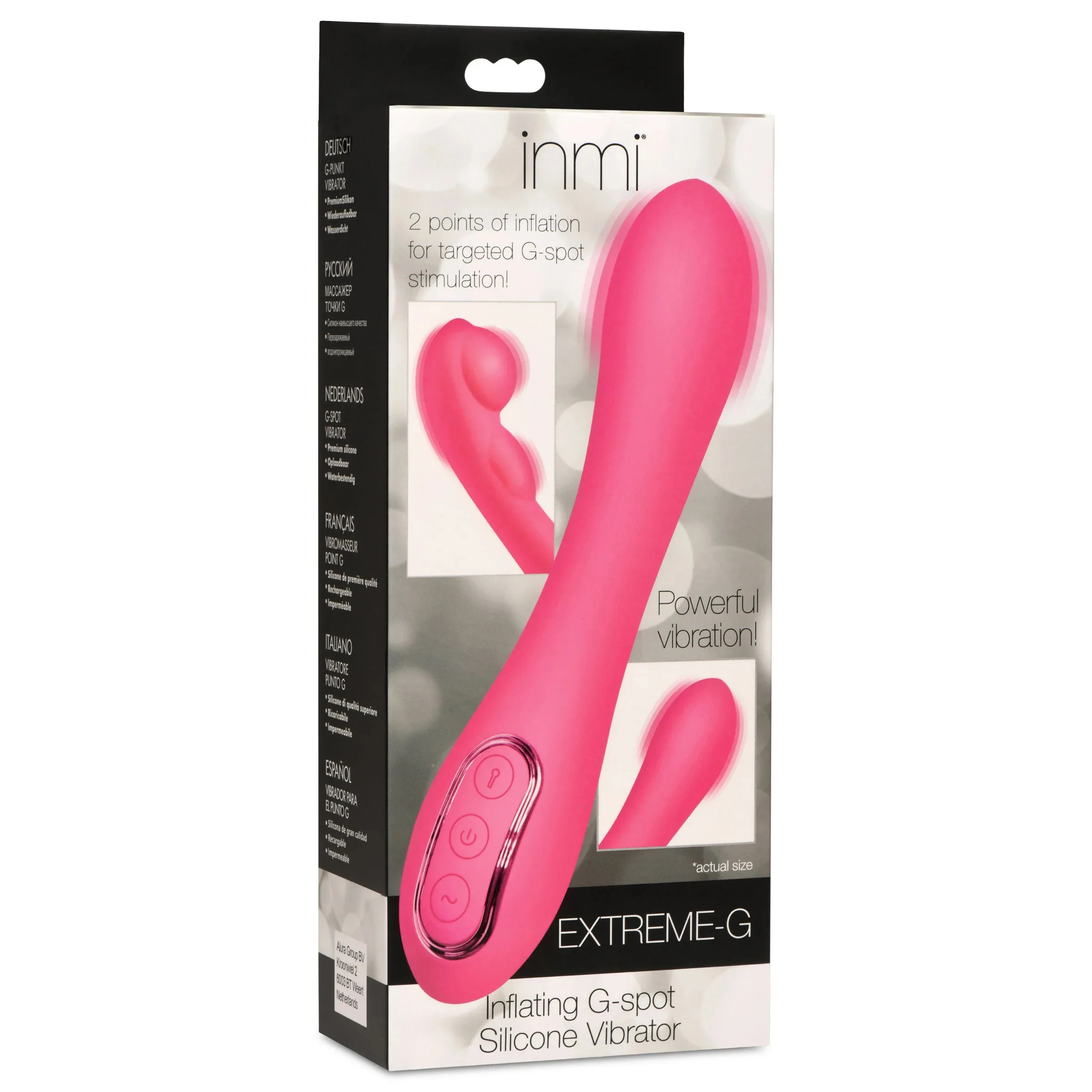 Extreme-G Inflating G-Spot Silicone Vibrator - Pink Lubes & Essentials XR Brands