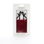 Sex and Mischief Enchanted Feather Nipple Clamps - Burgundy BDSM & Kink Sportsheets