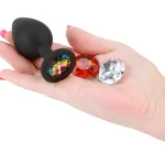 Glams Xchange Round - Medium - Black Anal Play nsnovelties