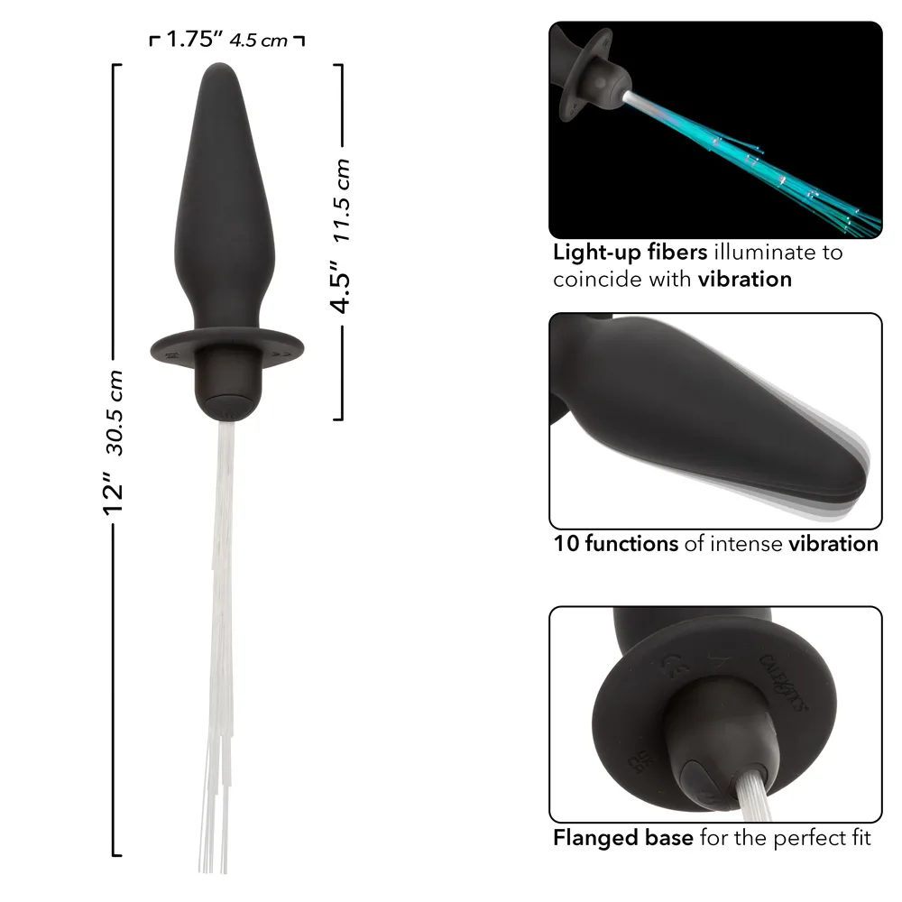 Southern Lights - Vibrating Light Up Anal Probe - Black Vibrators CalExotics