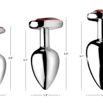 Red Heart Gem Anal Plug Set Anal Play XR Brands