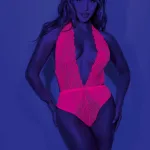 Neon Teddy - One Size - Neon Pink Teddies & Bodysuits Escante