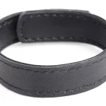 Leather and Velcro Cock Ring - Black Cockrings | Adjustable XR Brands
