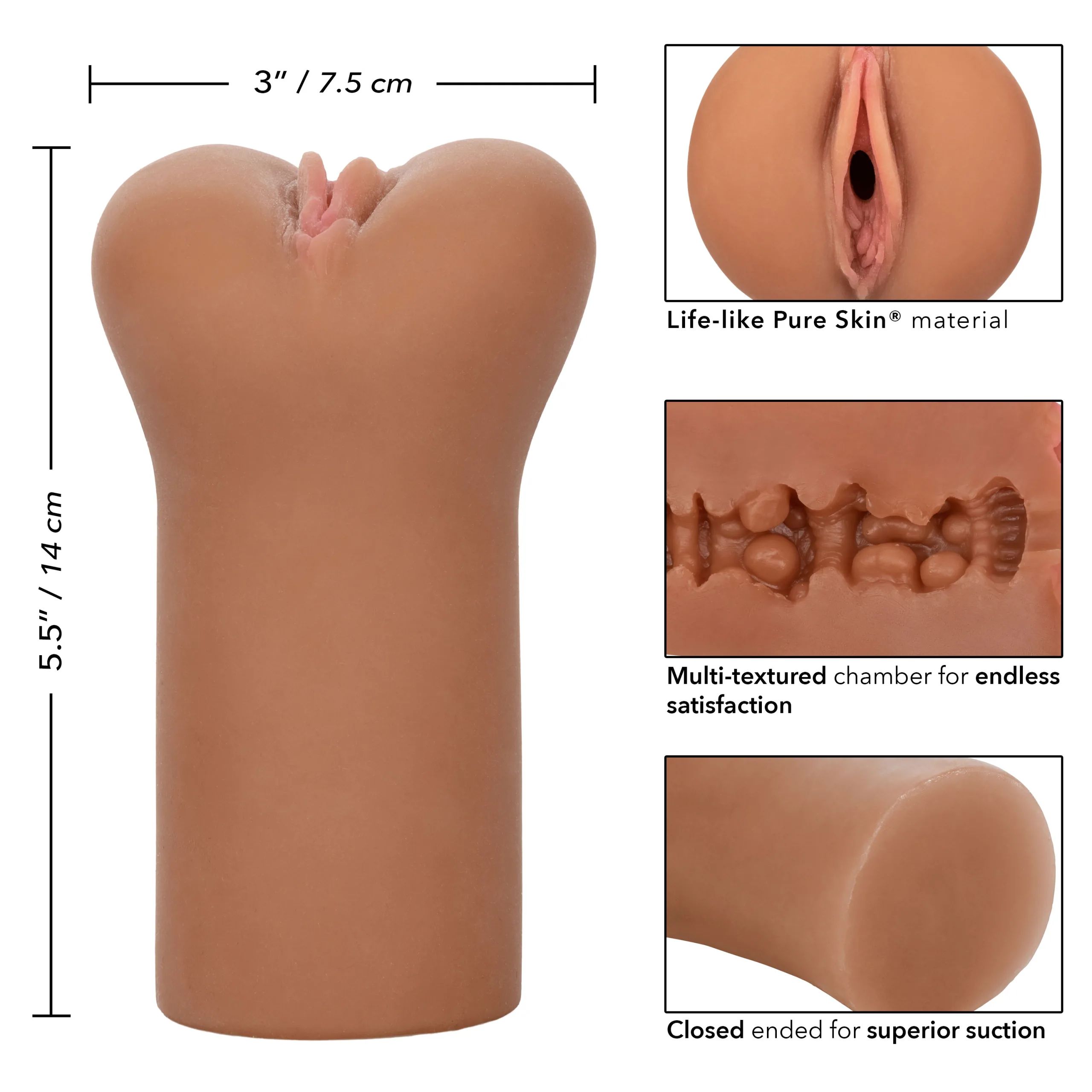 Boundless Vulva - Brown Strokers & Pumps CalExotics