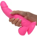 Pop Pecker 7.5 Inch Dildo With Balls - Pink Lubes & Essentials XR Brands