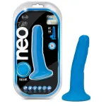 Neo Elite - 6 Inch Dual Density Cock - Neon Blue Dildos Blush