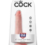 King Cock 6 Inch Cock With Balls - Light Dildos Pipedream