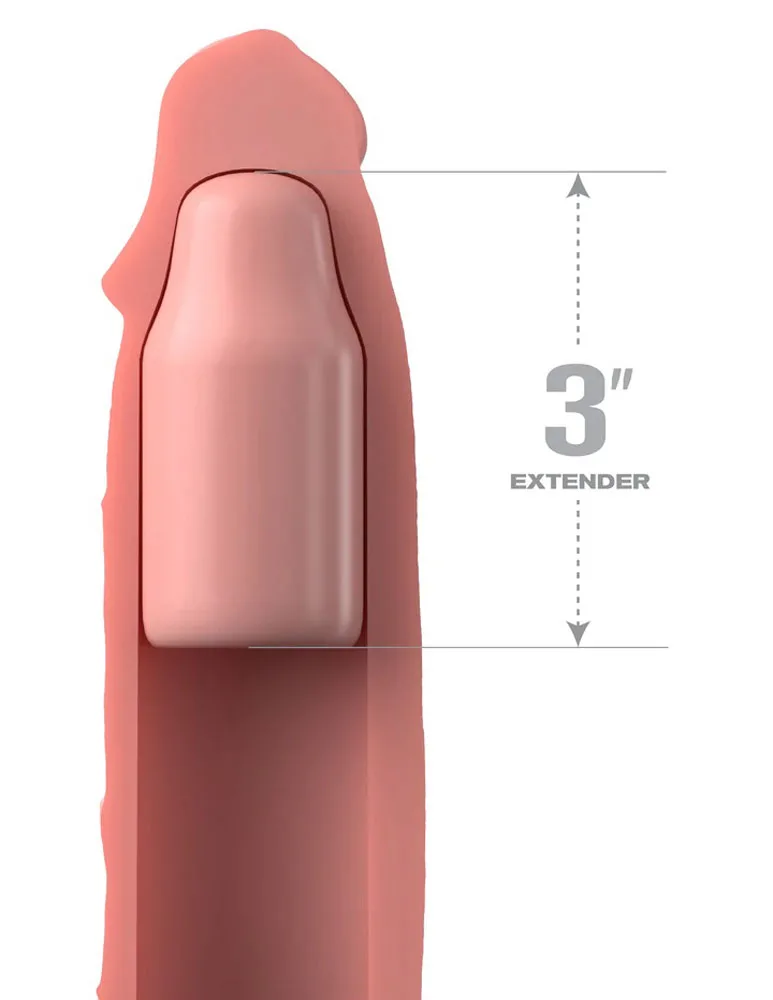 Fantasy X-Tensions Elite 9 Inch Sleeve With 3 Inch Plug - Light Enhancers Pipedream