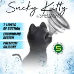 Sucky Kitty 7x Clitoral Stimulator - Black Vibrators XR Brands