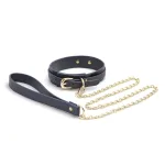 Bondage Couture - Collar and Leash - Blue BDSM & Kink nsnovelties