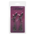 Euphoria Collection Chain Nipple Clamps - Black Nipple Stimulators | Nipple Clamps Non-Vibrating CalExotics