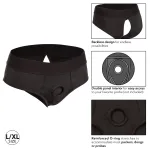 Boundless Backless Brief - L/xl - Black Vibrators CalExotics