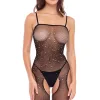 Sparkle Crotchless Bodystocking - Onesize - Black Teddies & Bodysuits Rene Rofe