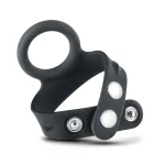 Performance - Vs6 - Silicone Cock & Ball Strap - Black Cockrings | Adjustable Blush