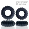 Truckt 2 Piece Cockring Set Atomic Jock - Night Black BDSM & Kink Oxballs
