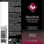 ID Backslide Silicone Lubricant 1 Oz Anal Play I.D. Lubricants
