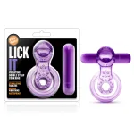 Play With Me - Lick It - Vibrating Double Strap Cockring - Purple Couples & C-Rings Blush