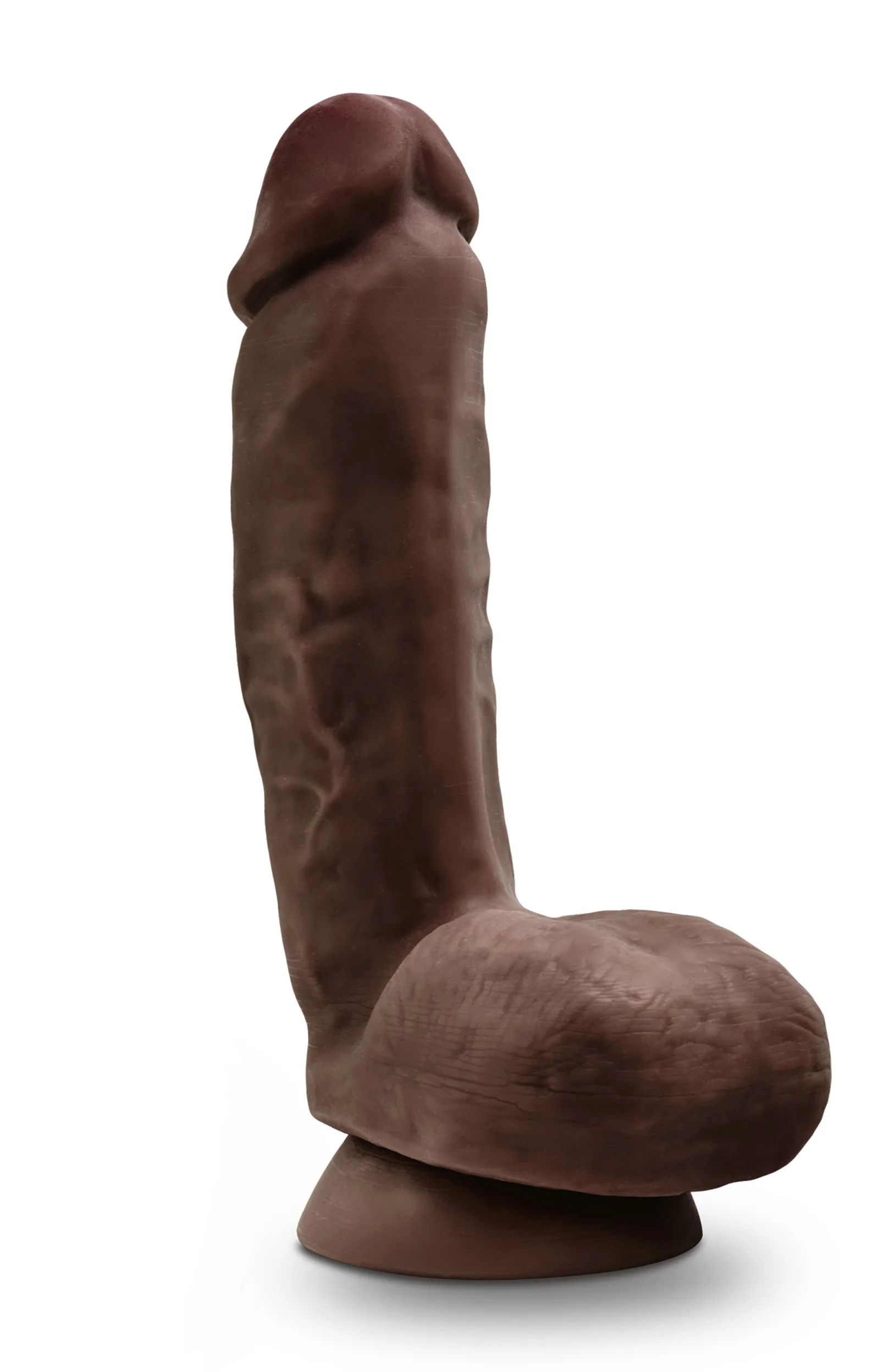 Dr. Skin Glide - 8.5 Inch Self Lubricating Dildo Lubricating Dildo With Balls - Chocolate Dildos Blush