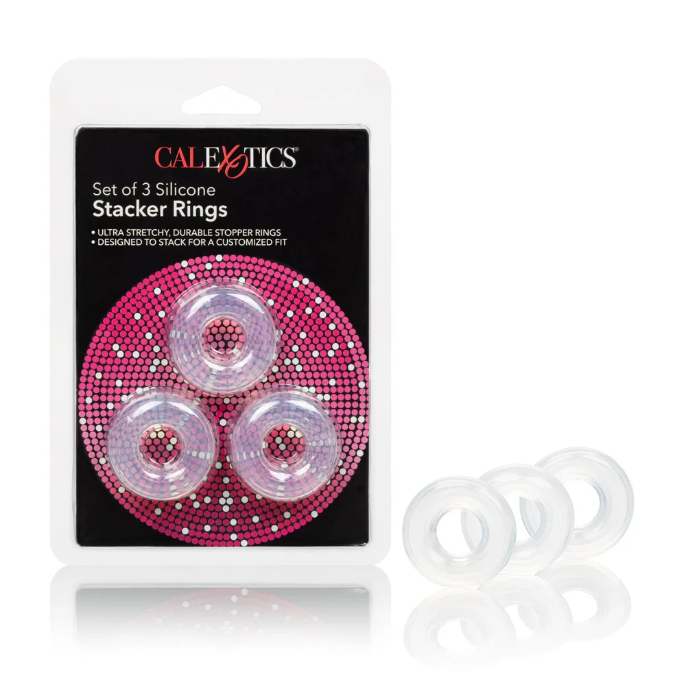 Set of 3 Silicone Stacker Rings Lubes & Essentials CalExotics