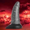 Beastly Tapered Bumpy Silicone Dildo - Silver Dildos XR Brands