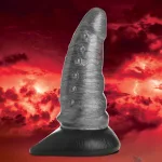 Beastly Tapered Bumpy Silicone Dildo - Silver Dildos XR Brands