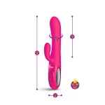 Hypnotic Clit Teaser and Thrusting Rabbit - Hot Pink Vibrators Viben