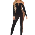 Bodystocking - One Size - Black Teddies & Bodysuits Pink Lipstick