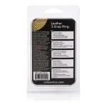 Leather Black 3-Snap Ring Cockrings | Adjustable CalExotics