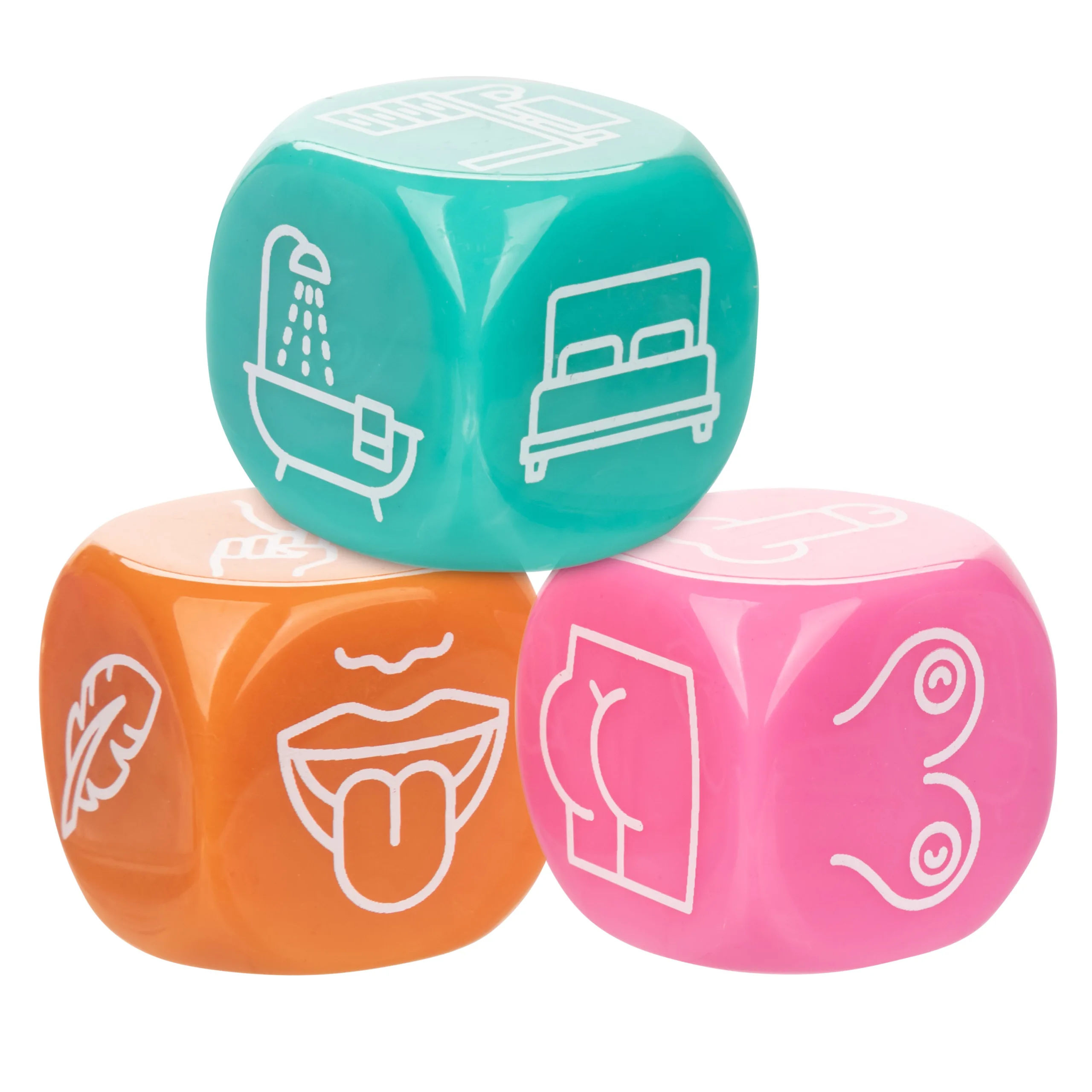 Naughty Bits Roll With It Icon - Based Sex Dice Game Couples & C-Rings CalExotics