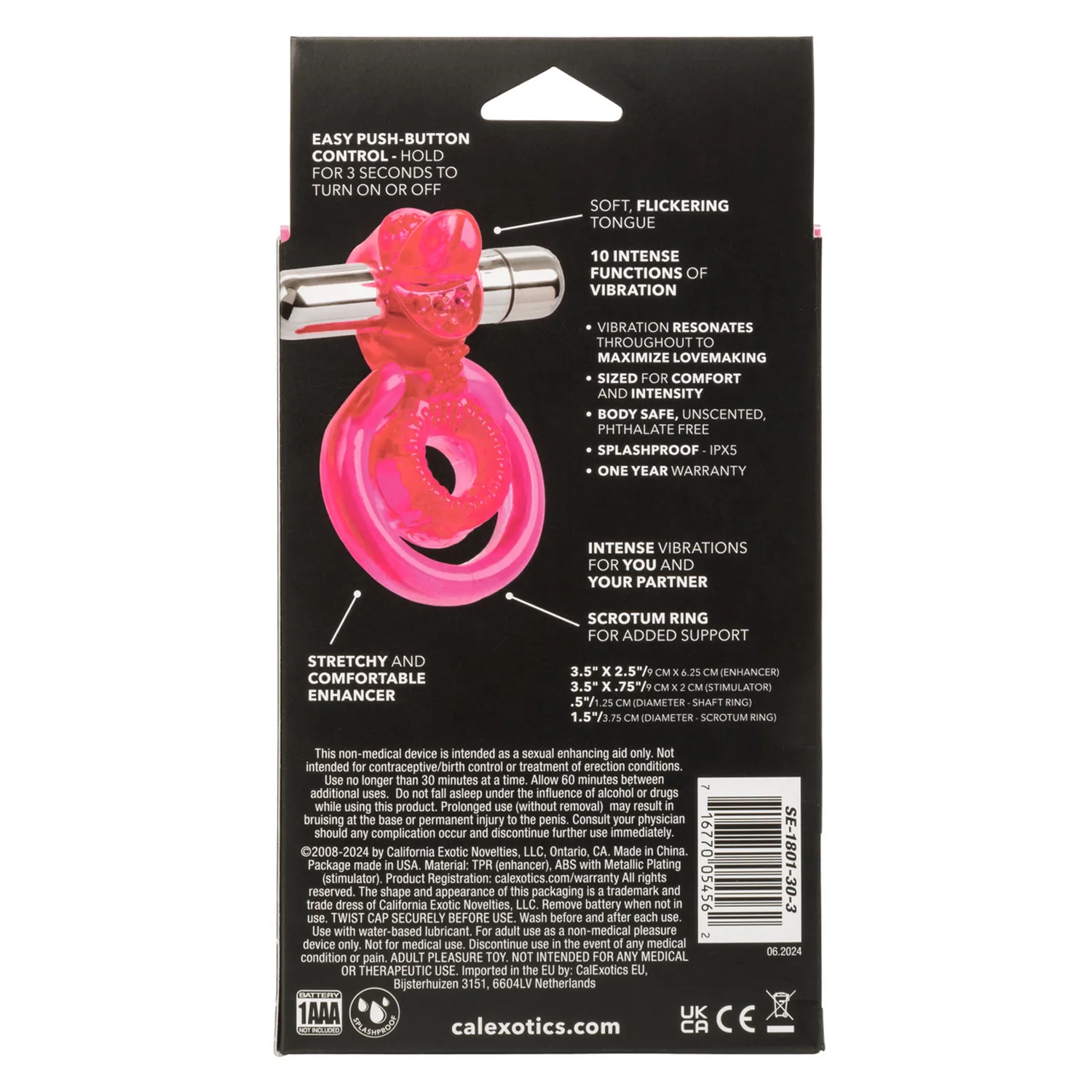Dual Clit Flicker Clit Stimulators | Clit Stimulating Cockrings CalExotics