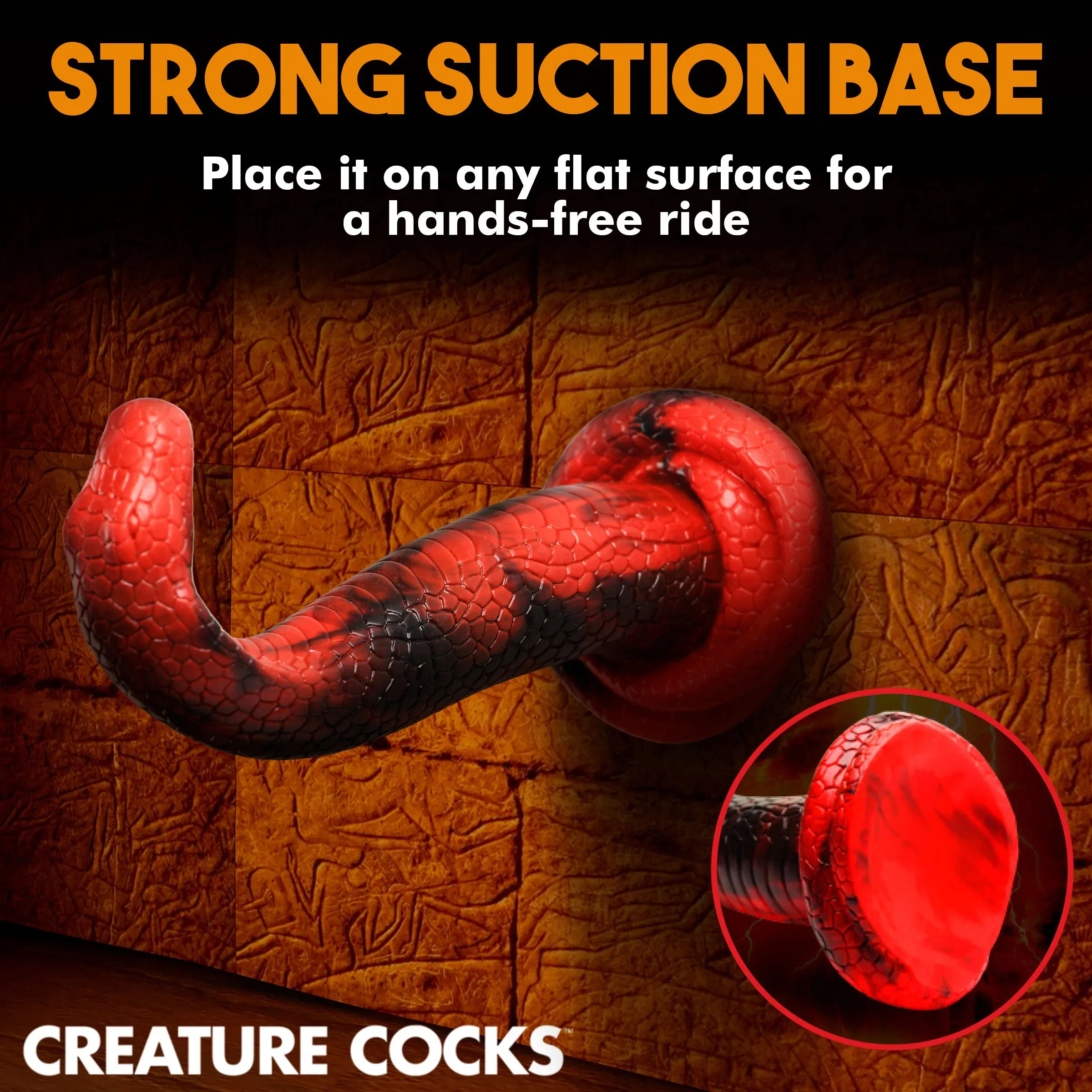King Cobra King Cobra Silicone Dildo - Red Dildos XR Brands