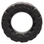 Alpha Liquid Silicone Prolong Tread Ring - Black Enhancers CalExotics